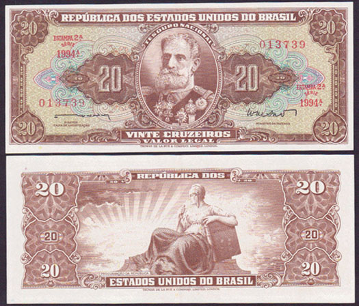 1962-63 Brazil 20 Cruzeiros L001031